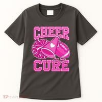 Cheer For The Cure Breast Cancer Awareness Cheerleader Tall T-Shirt thumb 0