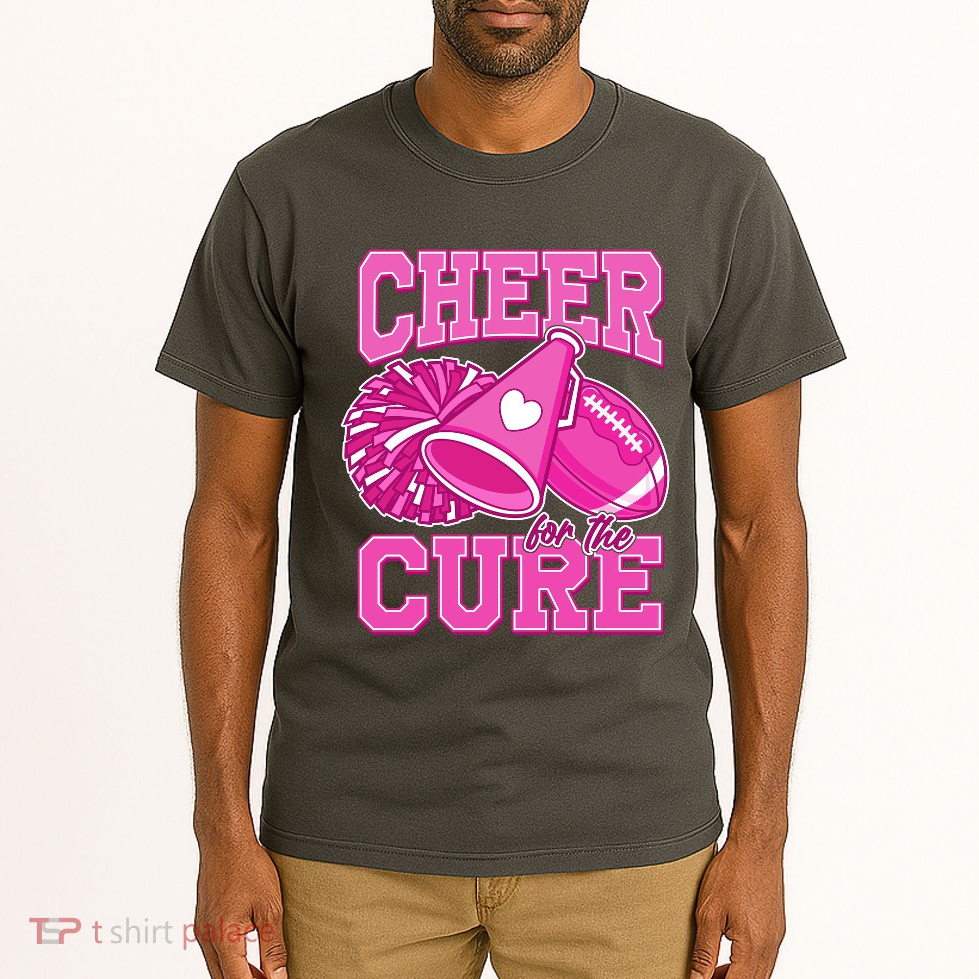 Cheer For The Cure Breast Cancer Awareness Cheerleader Tall T-Shirt