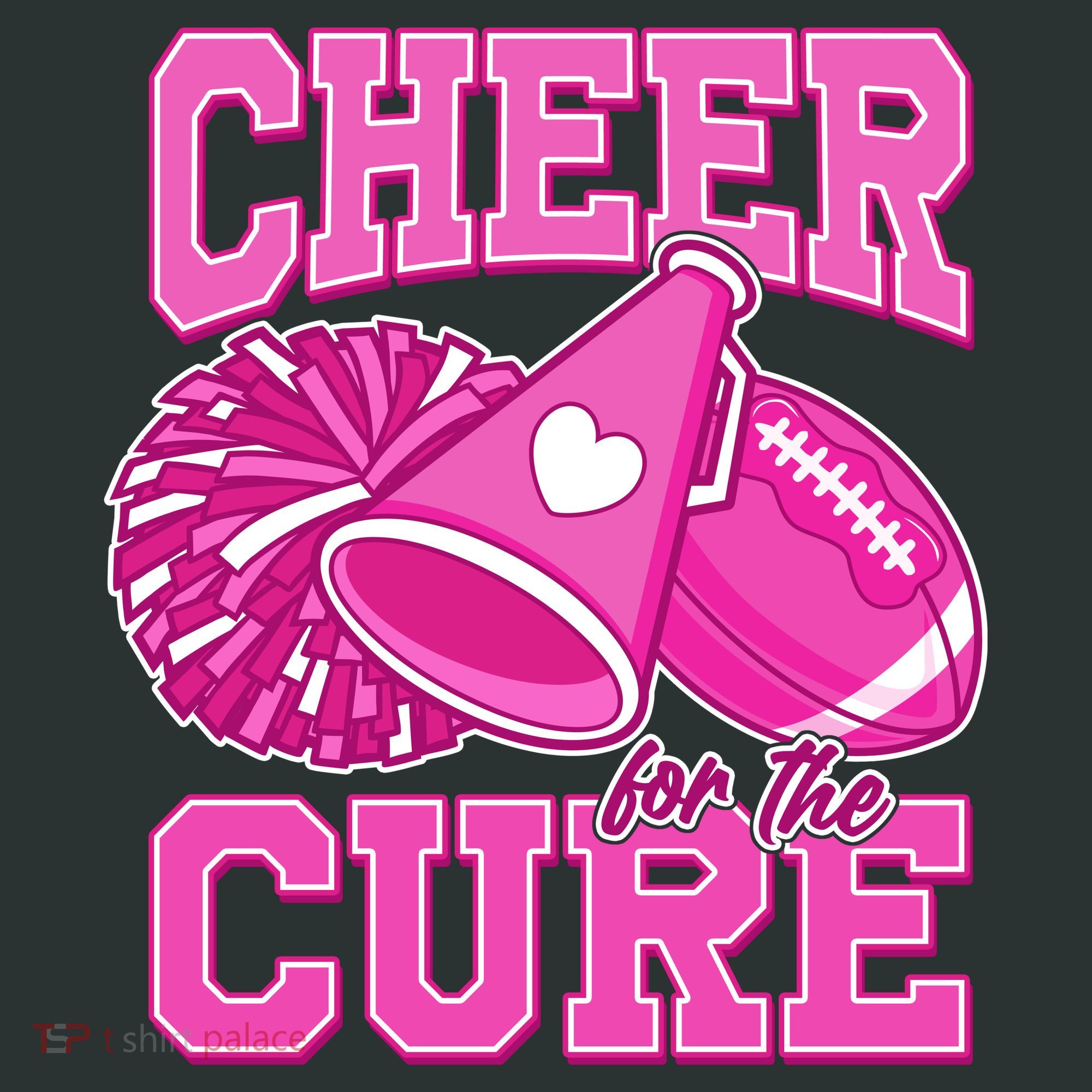 Cheer For The Cure Breast Cancer Awareness Cheerleader Tall T-Shirt