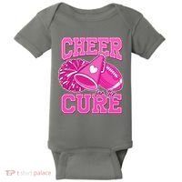 Cheer For The Cure Breast Cancer Awareness Cheerleader Baby Bodysuit thumb 0