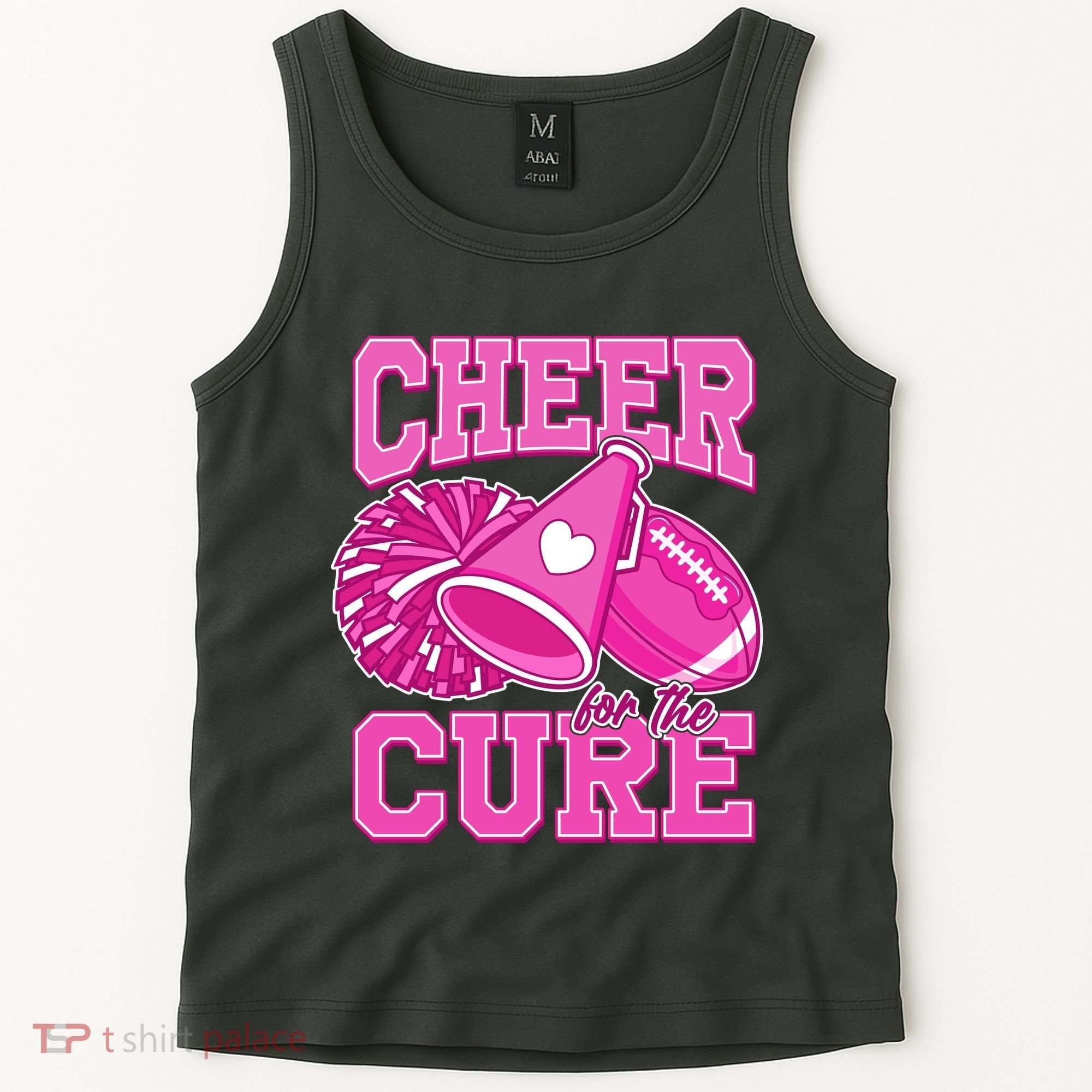 Cheer For The Cure Breast Cancer Awareness Cheerleader Tank Top