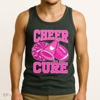 Cheer For The Cure Breast Cancer Awareness Cheerleader Tank Top thumb 3