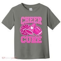Cheer For The Cure Breast Cancer Awareness Cheerleader Toddler T-Shirt thumb 0