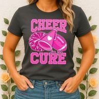 Cheer For The Cure Breast Cancer Awareness Cheerleader Women's T-Shirt thumb 2
