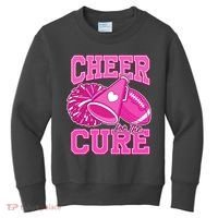 Cheer For The Cure Breast Cancer Awareness Cheerleader Kids Sweatshirt thumb 0