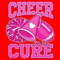 Cheer For The Cure Breast Cancer Awareness Cheerleader Santa Hat thumb 1