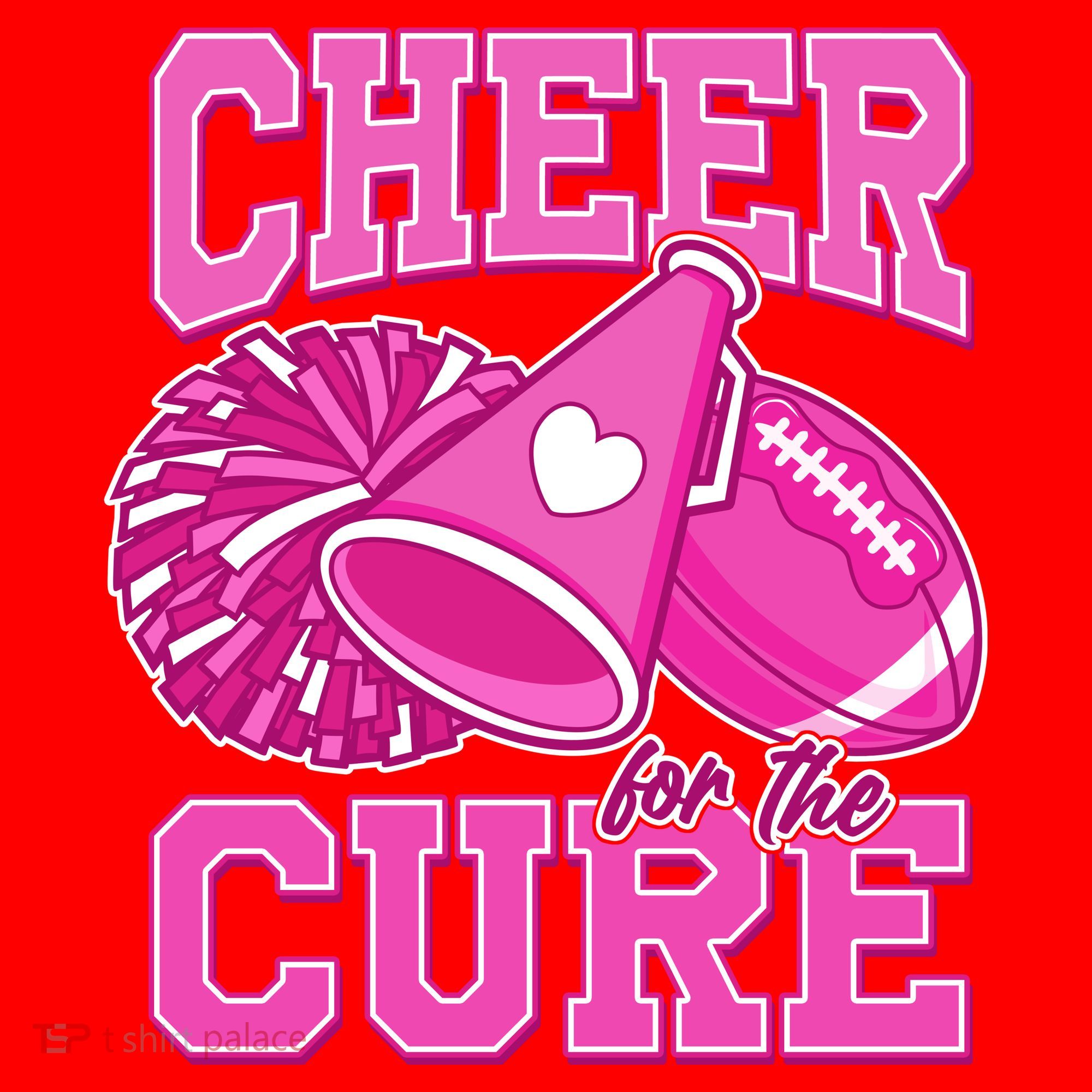 Cheer For The Cure Breast Cancer Awareness Cheerleader Santa Hat