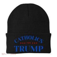 Catholics For Trump Usa Election Beanie thumb 0