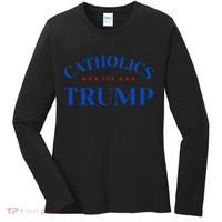 Catholics For Trump Usa Election Women's Long Sleeve Shirt thumb 0