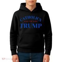 Catholics For Trump Usa Election Kids Hoodie thumb 4