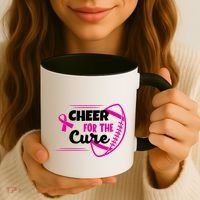 Cheer For The Cure Breast Cancer Awareness Coffee Mug thumb 3
