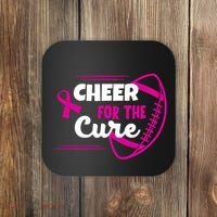 Cheer For The Cure Breast Cancer Awareness Coaster thumb 0
