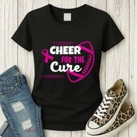 Cheer For The Cure Breast Cancer Awareness Women's T-Shirt thumb 3