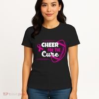 Cheer For The Cure Breast Cancer Awareness Women's T-Shirt thumb 4