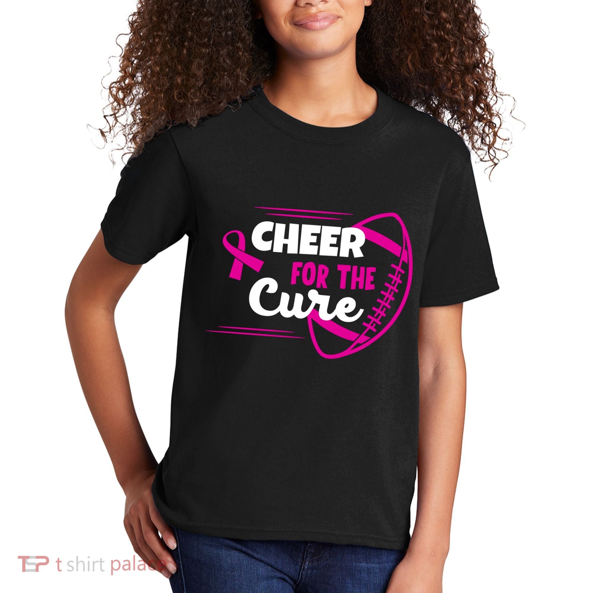 Cheer For The Cure Breast Cancer Awareness Kids T-Shirt