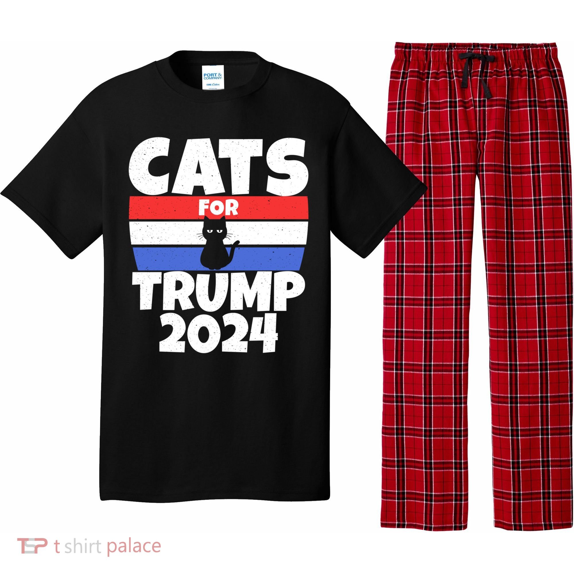 Cats For Trump 2024 Cat Owner Republican Cool Gift Pajama Set