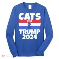 Cats For Trump 2024 Cat Owner Republican Cool Gift Long Sleeve Shirt thumb 0