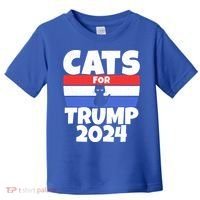 Cats For Trump 2024 Cat Owner Republican Cool Gift Toddler T-Shirt thumb 0