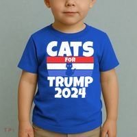 Cats For Trump 2024 Cat Owner Republican Cool Gift Toddler T-Shirt thumb 2