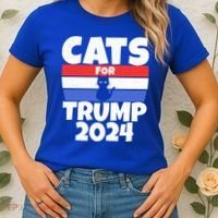 Cats For Trump 2024 Cat Owner Republican Cool Gift Women's T-Shirt thumb 2