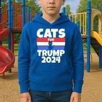 Cats For Trump 2024 Cat Owner Republican Cool Gift Kids Hoodie thumb 2