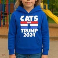 Cats For Trump 2024 Cat Owner Republican Cool Gift Kids Hoodie thumb 3