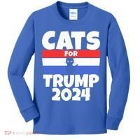Cats For Trump 2024 Cat Owner Republican Cool Gift Kids Long Sleeve Shirt thumb 0