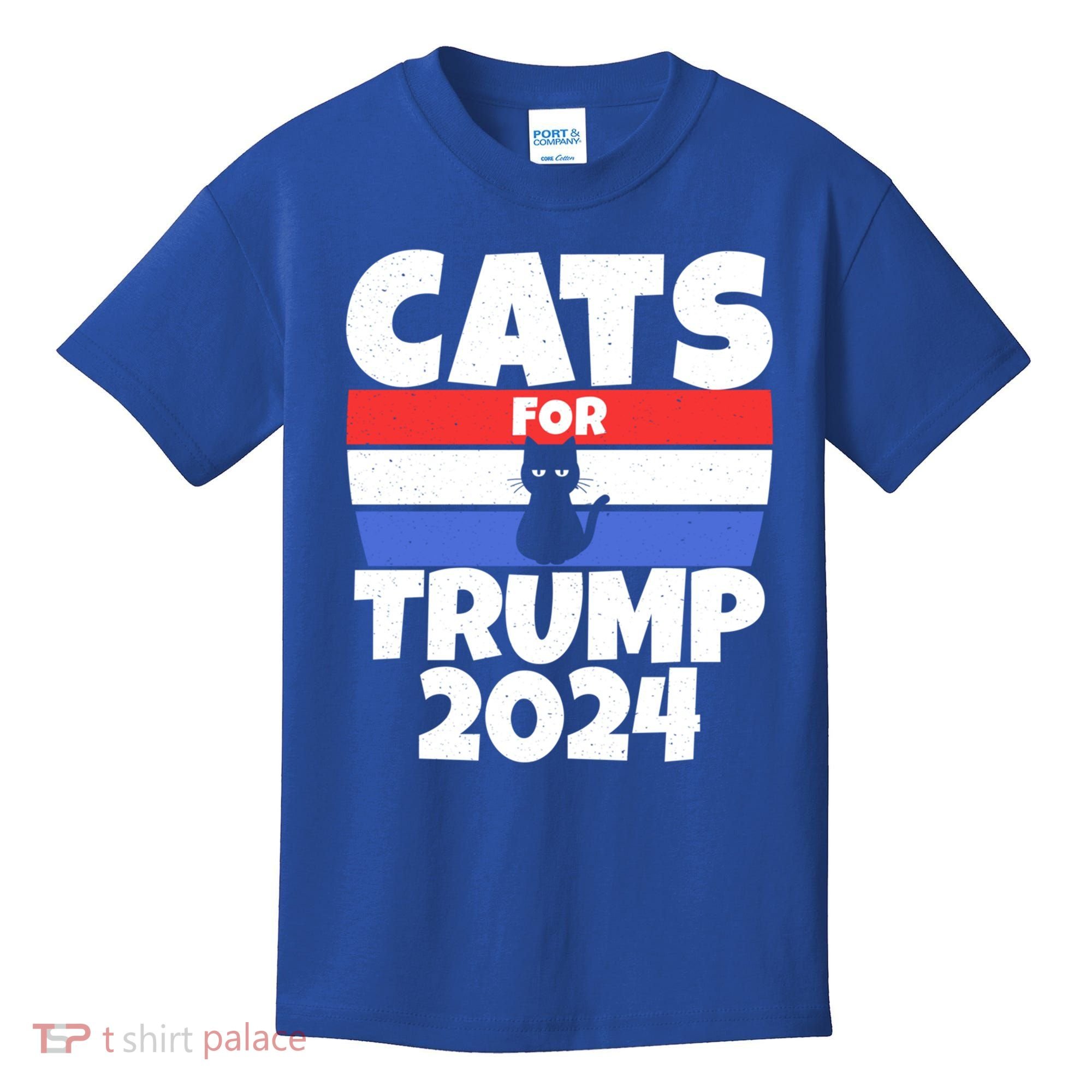 Cats For Trump 2024 Cat Owner Republican Cool Gift Kids T-Shirt