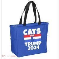 Cats For Trump 2024 Cat Owner Republican Cool Gift Tote Bag thumb 2