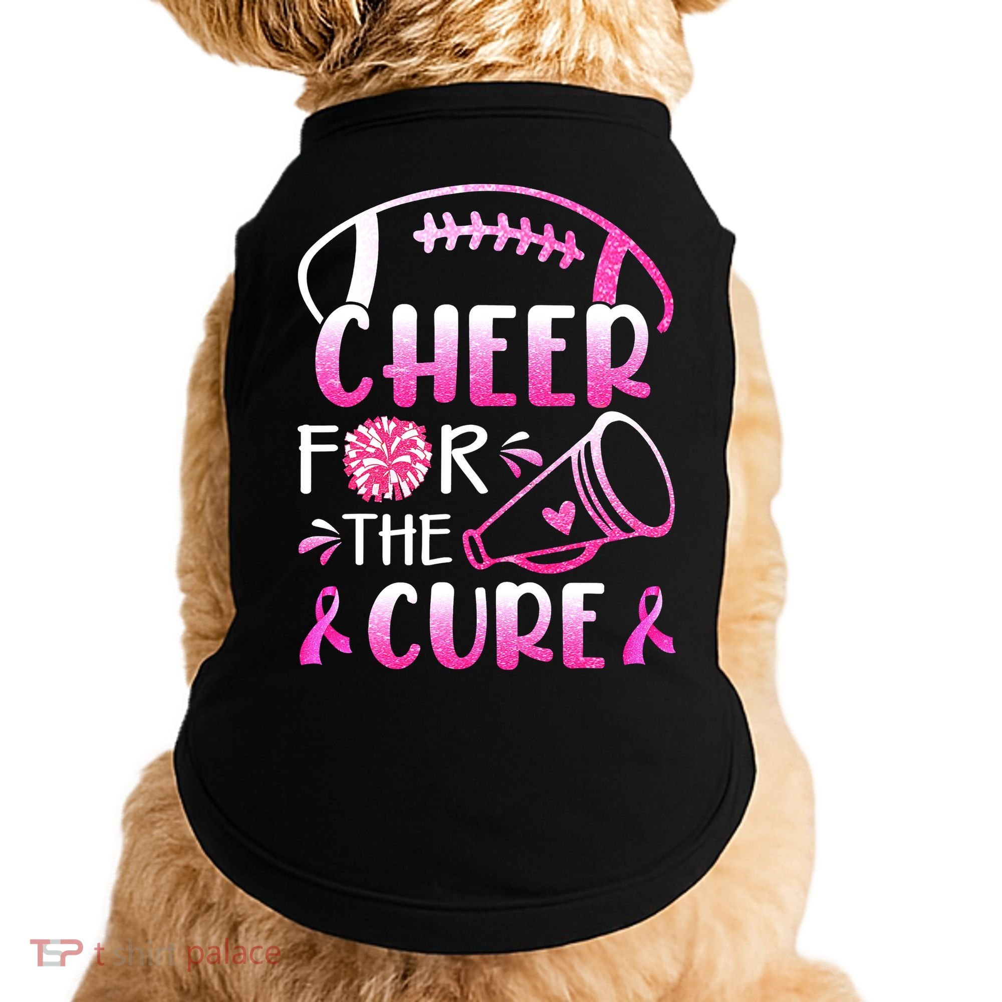 Cheer For The Cure Breast Cancer Awareness Doggie Tank