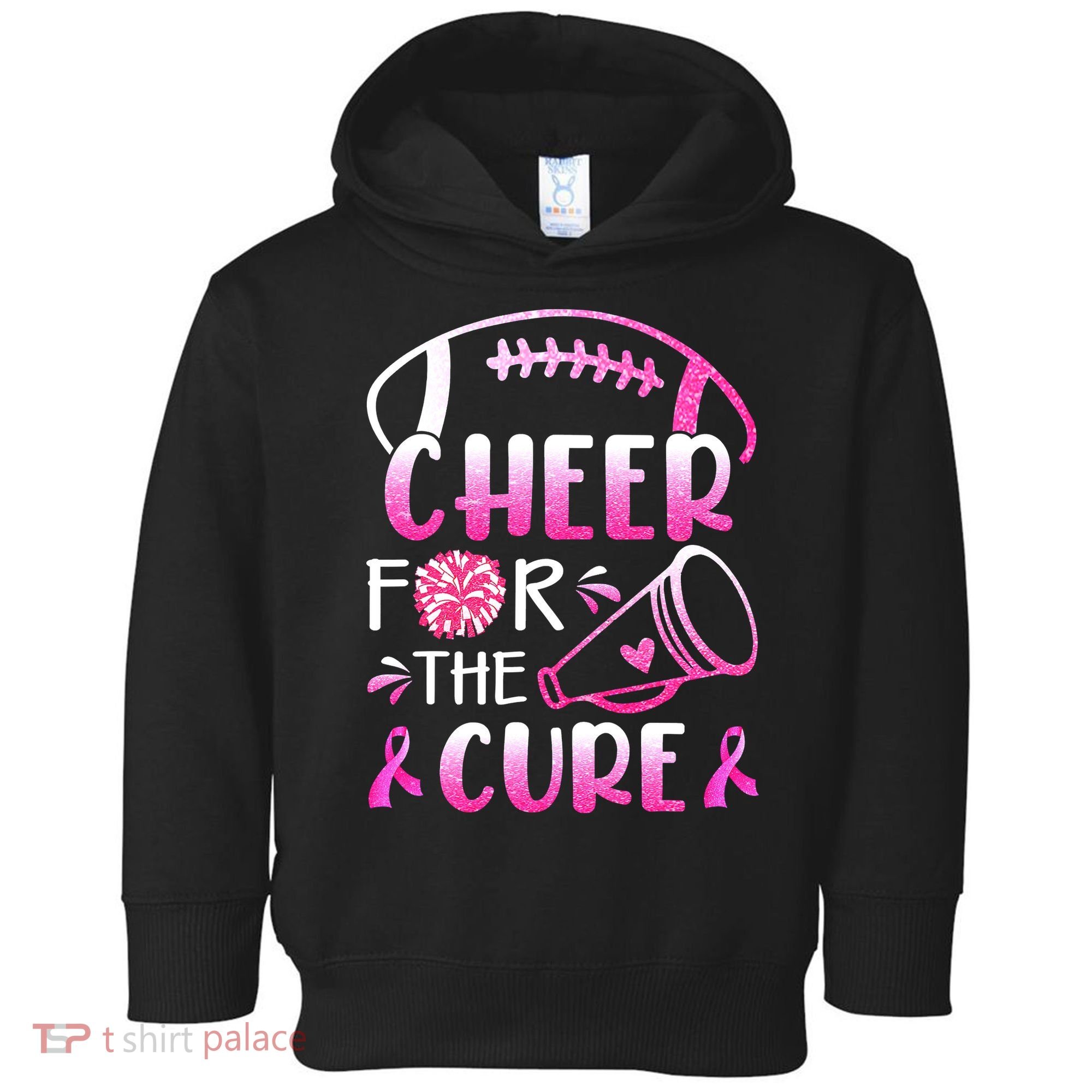 Cheer For The Cure Breast Cancer Awareness Toddler Hoodie