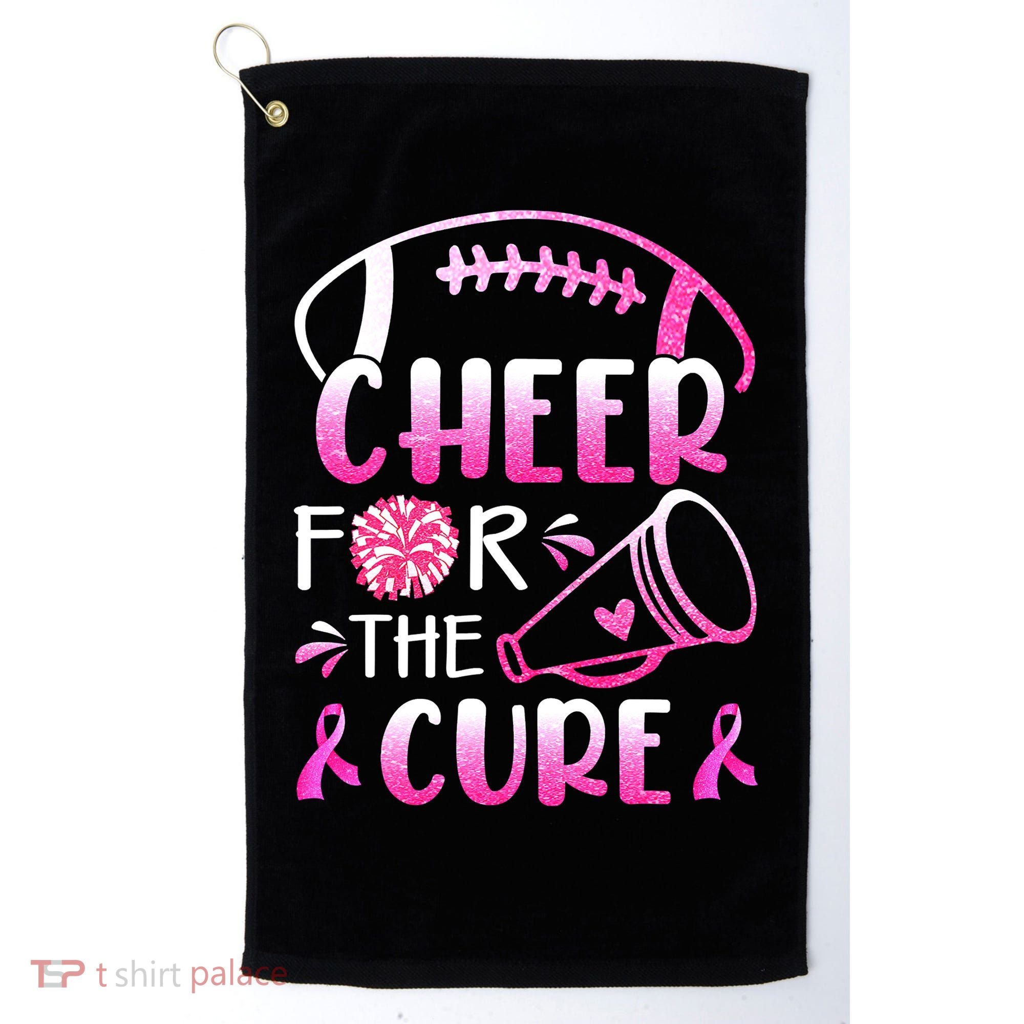 Cheer For The Cure Breast Cancer Awareness Golf Towel