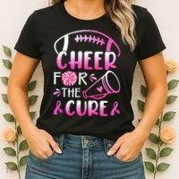 Cheer For The Cure Breast Cancer Awareness Women's T-Shirt thumb 2
