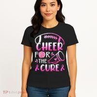 Cheer For The Cure Breast Cancer Awareness Women's T-Shirt thumb 4