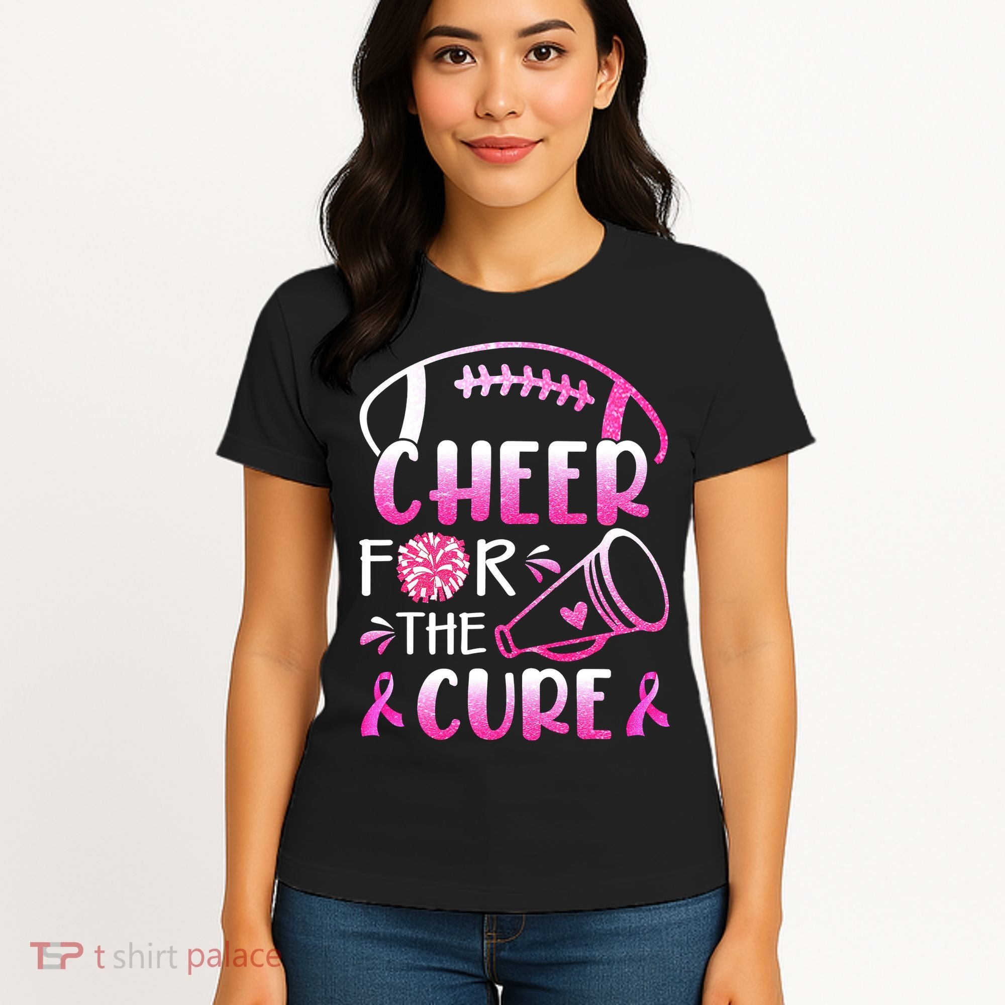 Cheer For The Cure Breast Cancer Awareness Women's T-Shirt