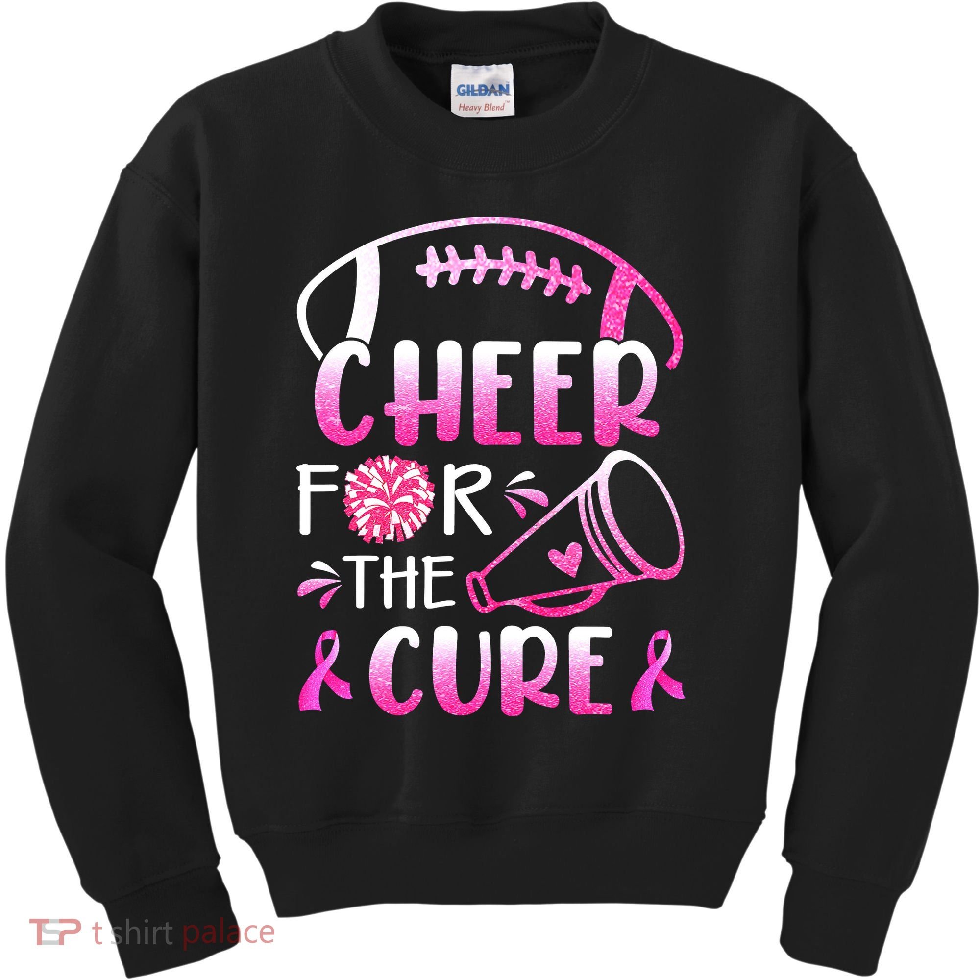 Cheer For The Cure Breast Cancer Awareness Kids Sweatshirt