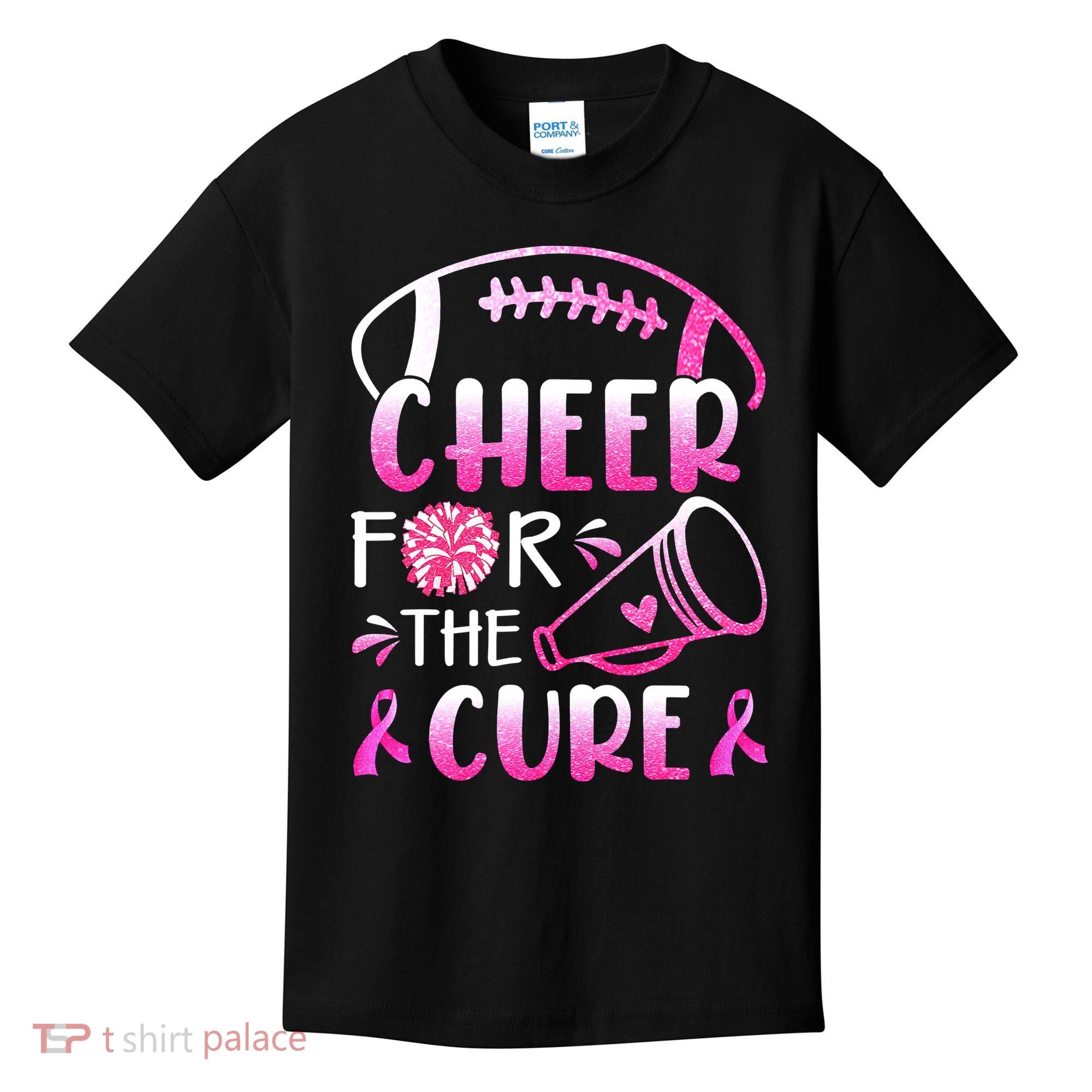 Cheer For The Cure Breast Cancer Awareness Kids T-Shirt