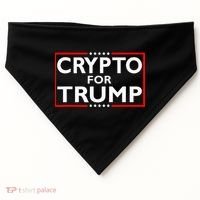 Crypto For Trump President Election 2024 Pro Cryptocurrency USA-Made Doggie Bandana thumb 0