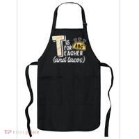 Cute Funny T Is For Teacher And Tacos Apron thumb 0