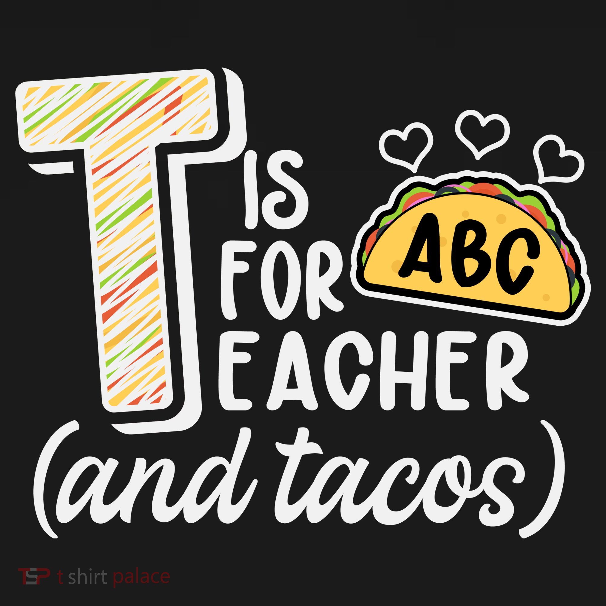 Cute Funny T Is For Teacher And Tacos Coaster