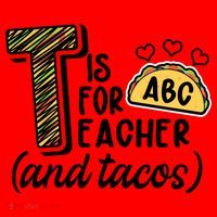 Cute Funny T Is For Teacher And Tacos Santa Hat thumb 1