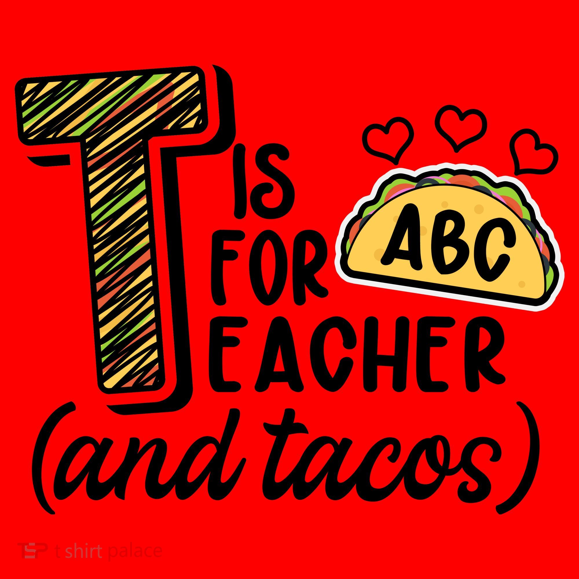 Cute Funny T Is For Teacher And Tacos Santa Hat