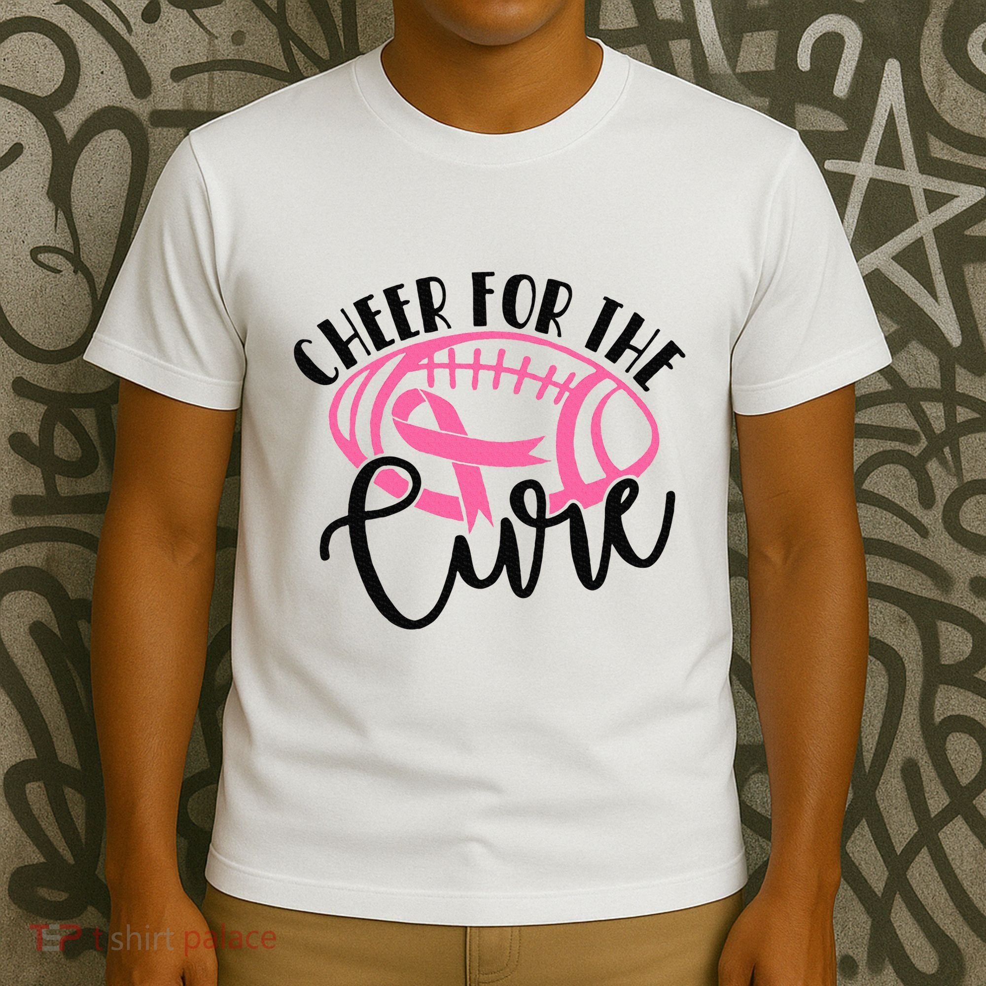 Cheer For The Cure Breast Cancer Awareness Girl Women T-Shirt