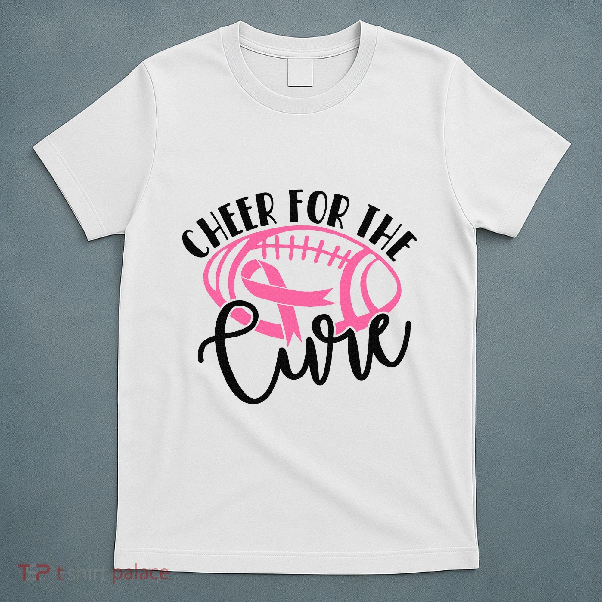 Cheer For The Cure Breast Cancer Awareness Girl Women T-Shirt