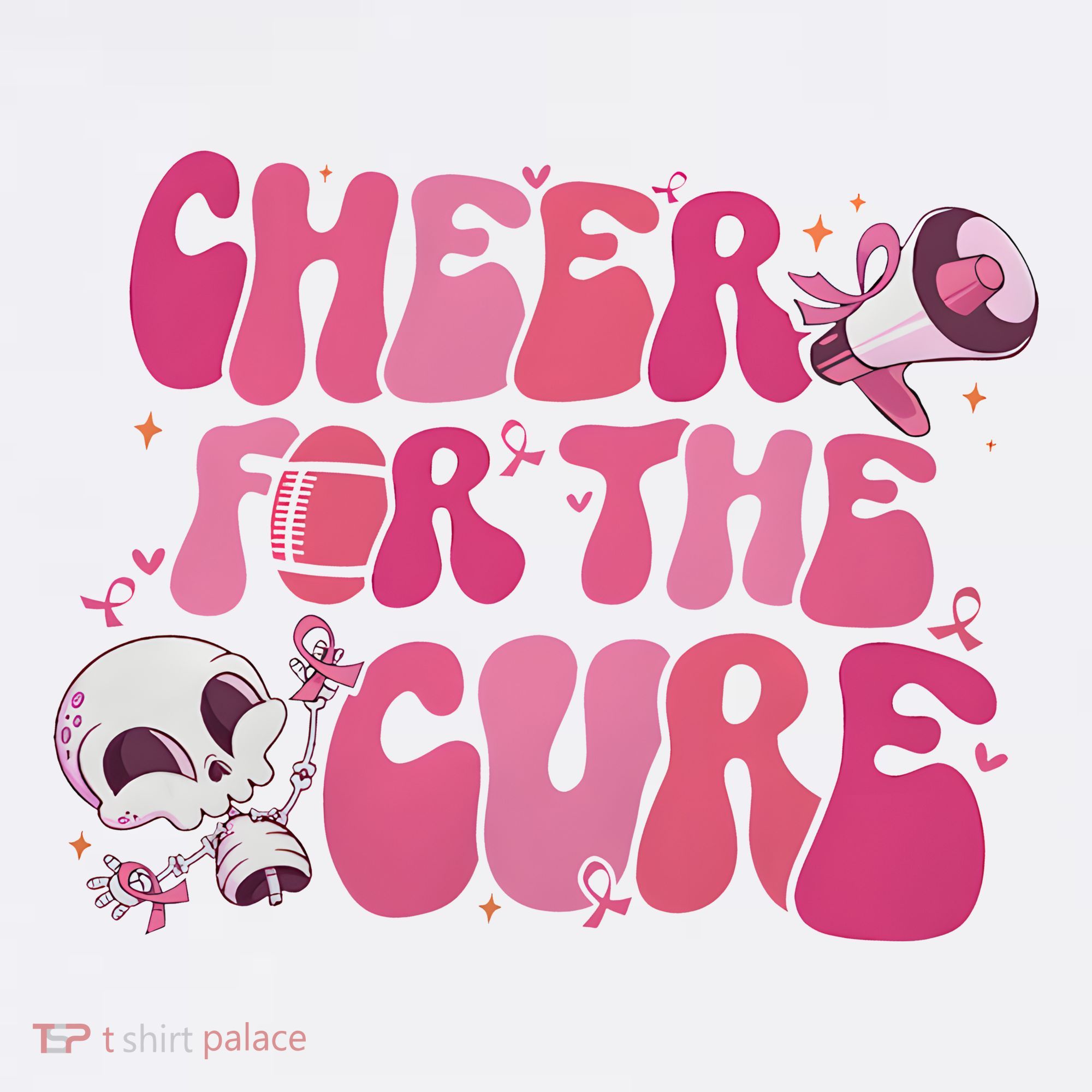 Cheer For The Cure Breast Cancer Football Pink Out Sweatshirt