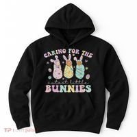 Caring For The Cutest Little Bunnies Nicu Icu Nurse Easter Hoodie thumb 0
