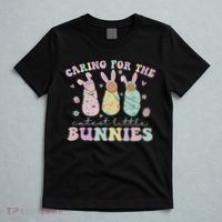 Caring For The Cutest Little Bunnies Nicu Icu Nurse Easter T-Shirt thumb 5