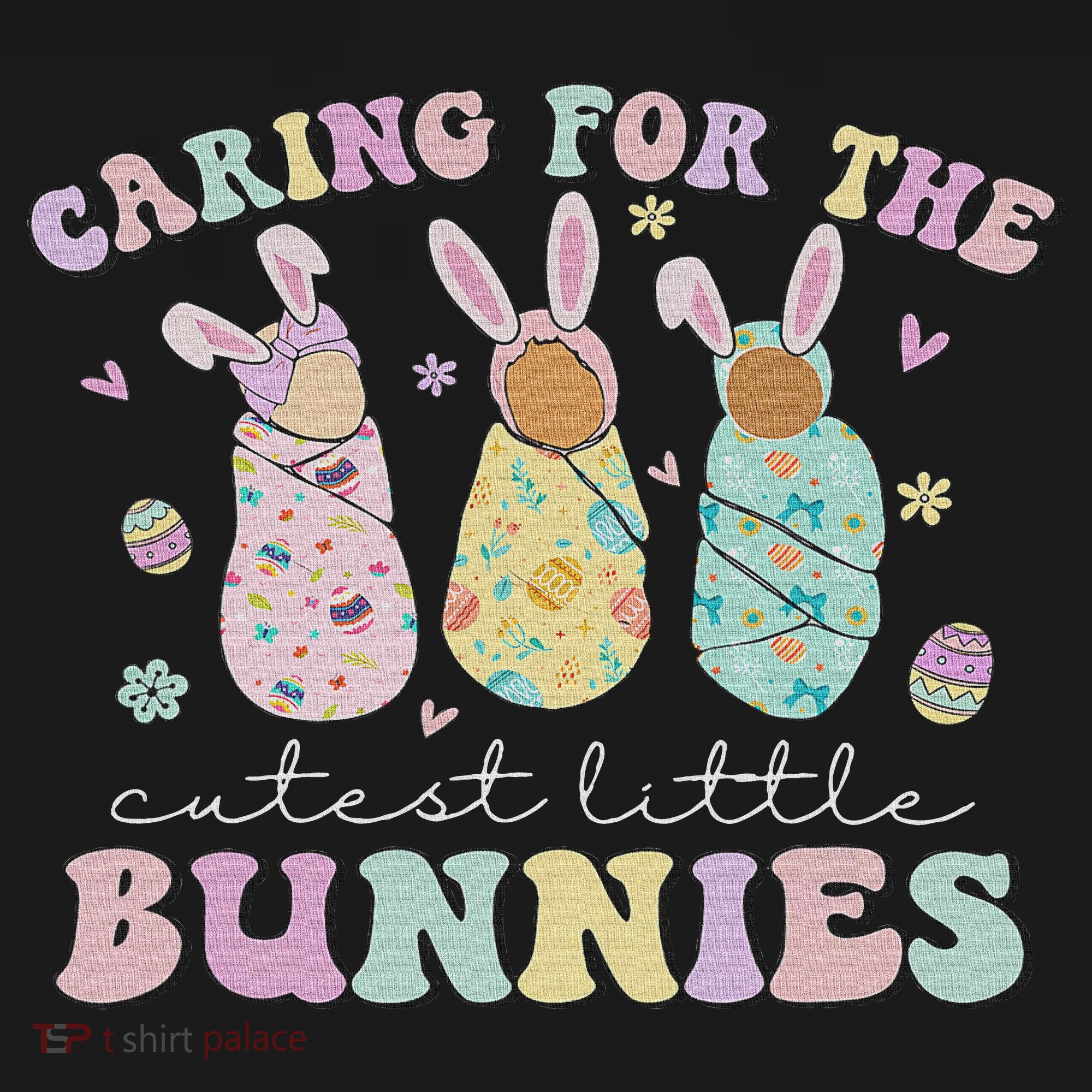 Caring For The Cutest Little Bunnies Nicu Icu Nurse Easter Women's Hoodie