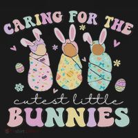 Caring For The Cutest Little Bunnies Nicu Icu Nurse Easter Mousepad thumb 1