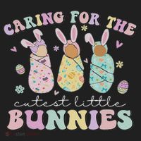Caring For The Cutest Little Bunnies Nicu Icu Nurse Easter Hat thumb 2